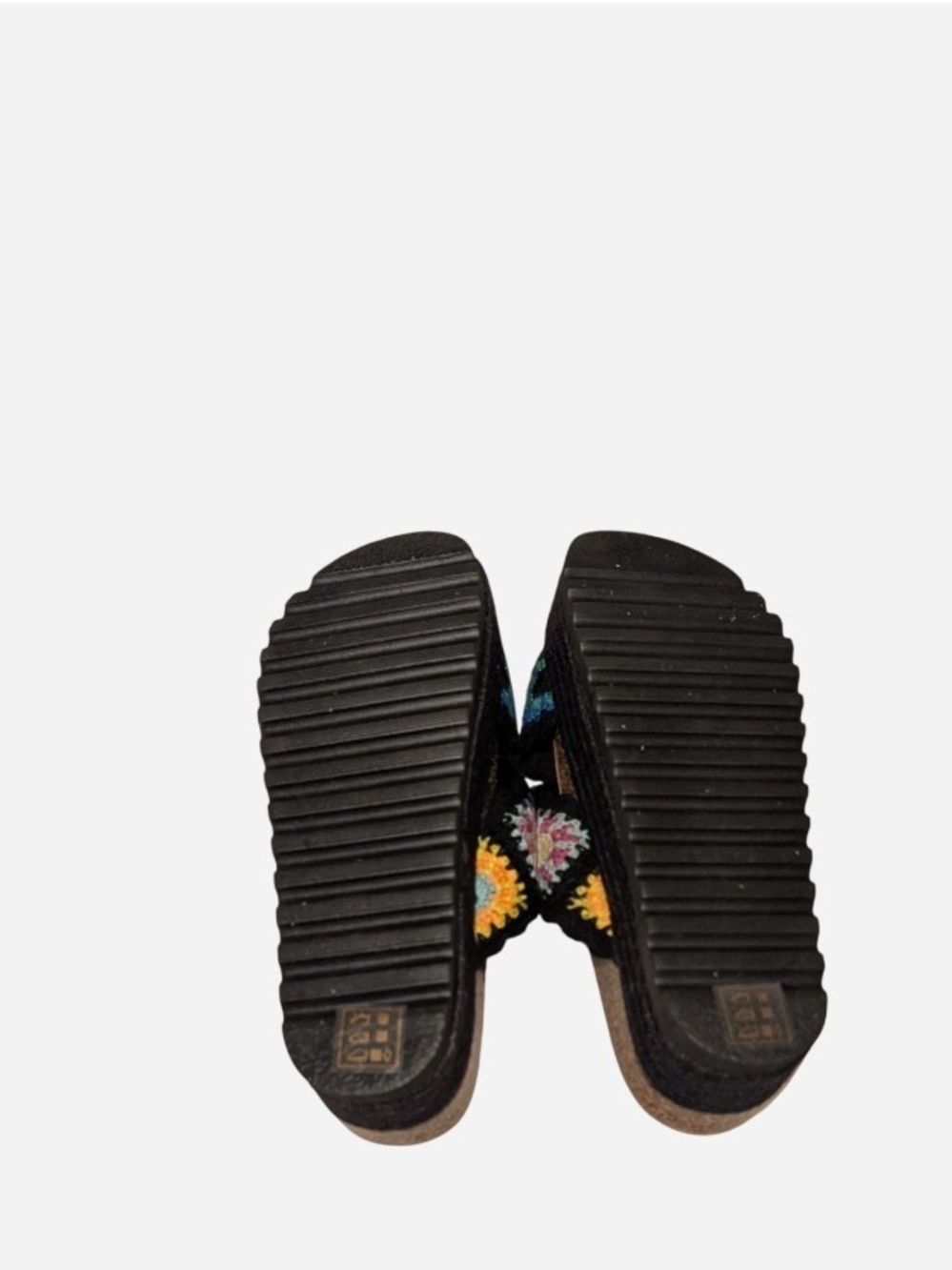 Dirty Laundry Black Multicolor Crochet Platform Mules - Picture 6 of 9